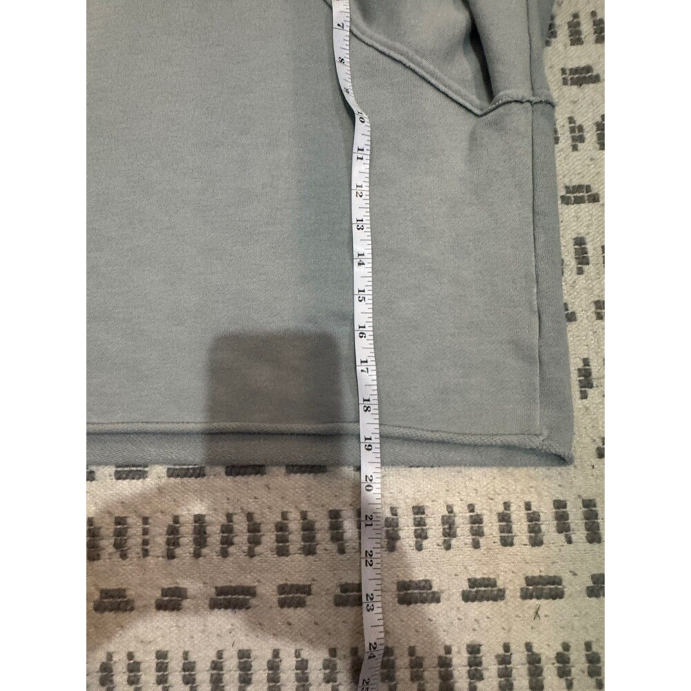 Aerie Olive Green Sage Sweatshirt Oversized XS Crewneck Distressed Cozy Pullover - Picture 3 of 6